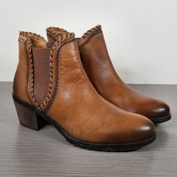 Pikolinos Andorra Chelsea Ankle Boots, Brandy Leather, Womens Size 6.5-7 US / 37 - Picture 3 of 11